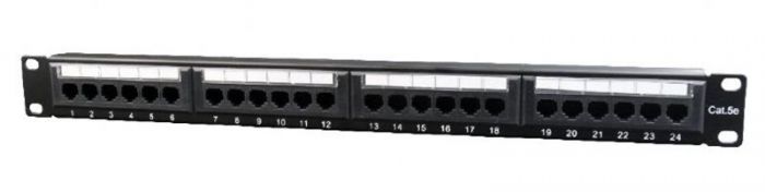 Патч-панель Cablexpert (NPP-C524CM-001) 19" 24 порта, UTP, cat.5e