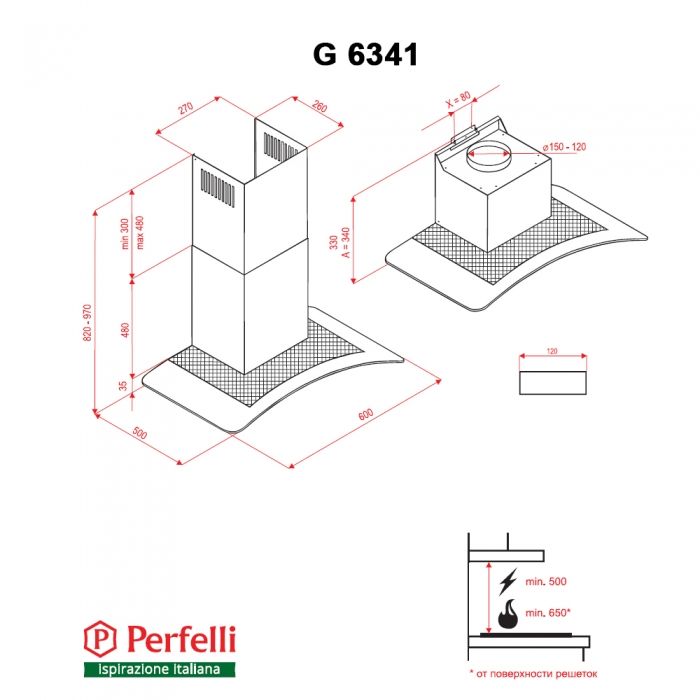 Витяжка Perfelli G 6341 I