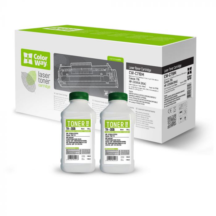 Картридж ColorWay (ColorWay-C719M/TH-2035) Canon MF5840/LBP6300 (Canon 719/319/CE505A) + Тонер (TH-2035) 2х120г