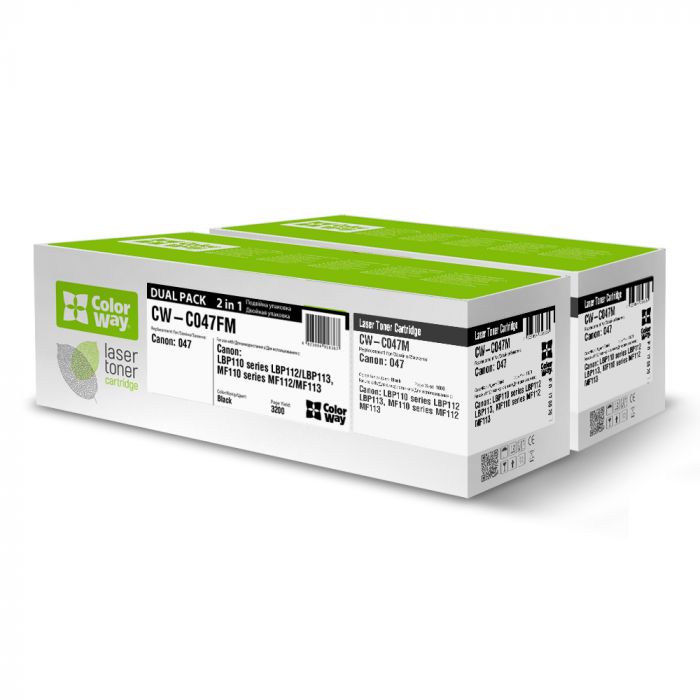 Картридж ColorWay (ColorWay-C047FM) Canon LBP112/MFP112/113 Black (Canon 047) Dual Pack