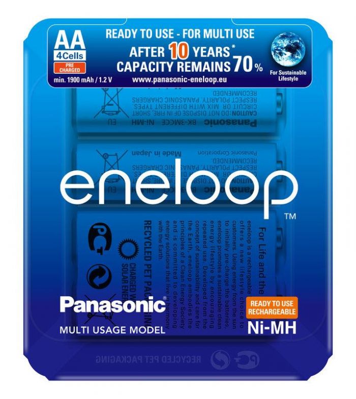Акумулятори Panasonic Eneloop AA/HR06 NI-MH 1900 mAh слайдерпак BL 4 шт
