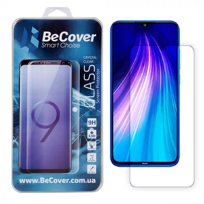 Захисне скло BeCover для Xiaomi Redmi Note 8T Crystal Clear Glass (704526)