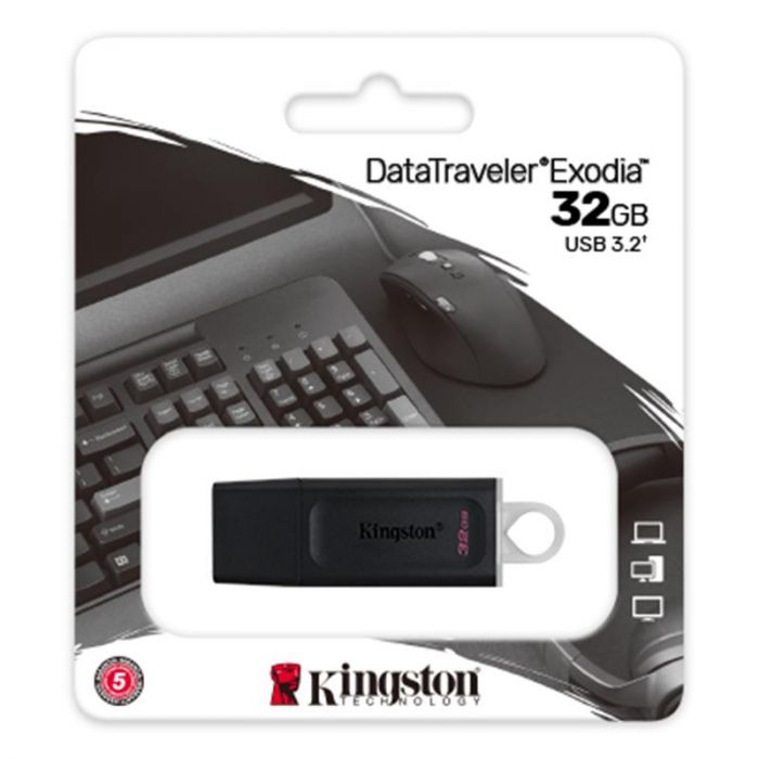 Флеш-накопичувач USB3.2 32GB Kingston DataTraveler Exodia Black/White (DTX/32GB)