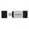 Флеш-накопичувач USB3.2 128GB Type-C Kingston DataTraveler 80 Grey/Black (DT80/128GB)
