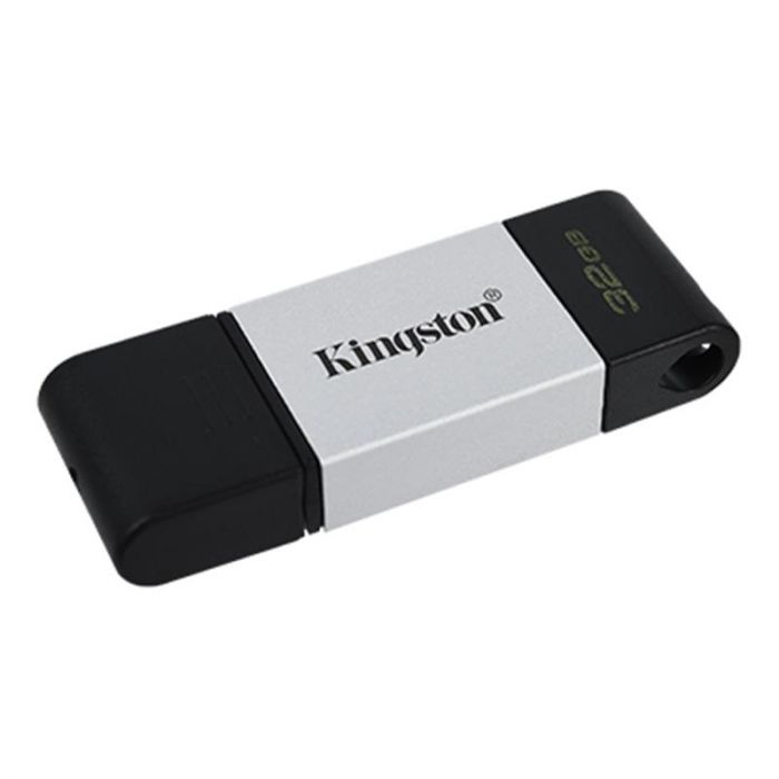 Флеш-накопичувач USB3.2 32GB Type-C Kingston DataTraveler 80 Grey/Black (DT80/32GB)