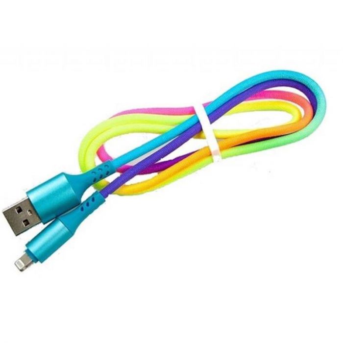 Кабель Dengos USB-Lightning 1м Rainbow (NTK-L-SET-RAINBOW)