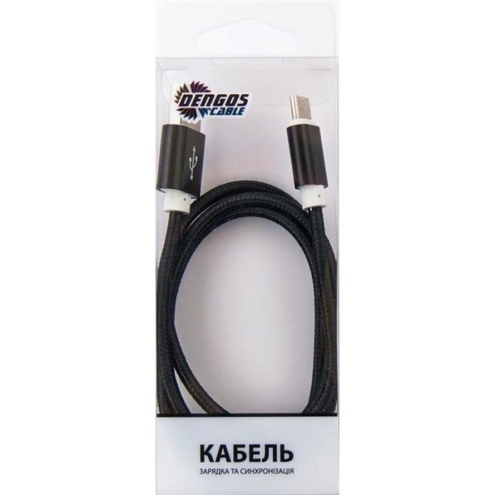 Кабель Dengos USB-USB Type-C 1м Black (NTK-TC-MT-BLACK)