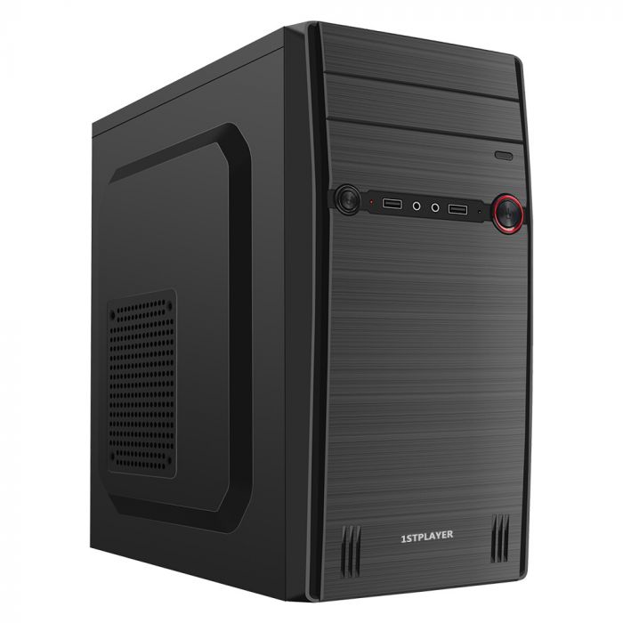 Корпус 1stPlayer M5-450PLS 12см Black 1хUSB2.0, 1хUSB3.0