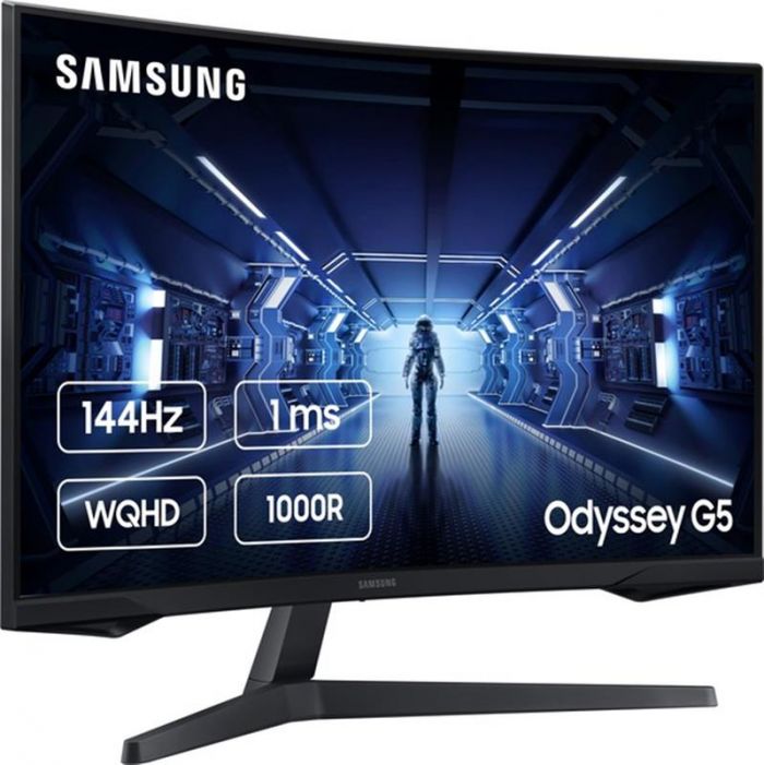 Монітор Samsung 27" Odyssey G5 (LC27G55TQWIXCI) VA Black Curved