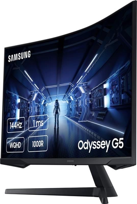 Монітор Samsung 27" Odyssey G5 (LC27G55TQWIXCI) VA Black Curved