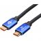 Кабель ATcom HDMI - HDMI V 2.1 (M/M), Real 8K 48Gbps, 5 м, Black/Blue (88855)