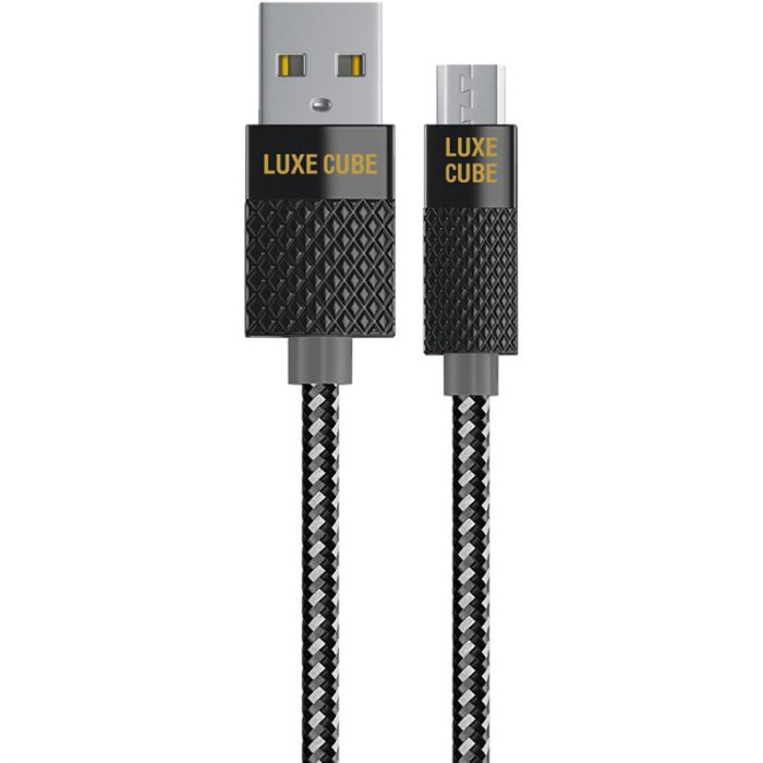Кабель Luxe Cube Premium USB - micro USB (M/M), 1 м, сірий (8886668686167)