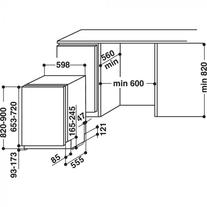 Вбудована посудомийна машина Whirlpool WRIC 3C26