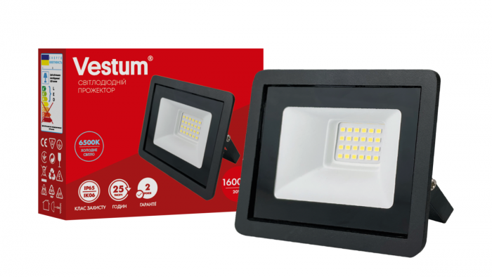 Світлодіодний прожектор Vestum 20W 6500K 180-260V IP65 1-VS-3014