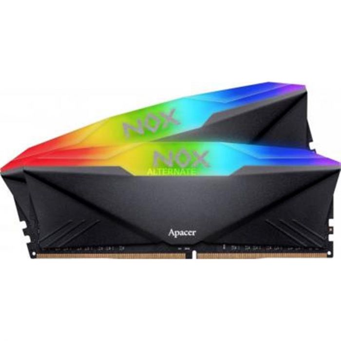 Модуль пам`ятi DDR4 2х8GB/3200 Apacer NOX RGB Black (AH4U16G32C28YNBAA-2)