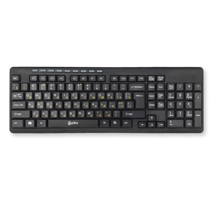 Клавіатура бездротова Piko KB-108X Ukr (1283126467073) Black USB