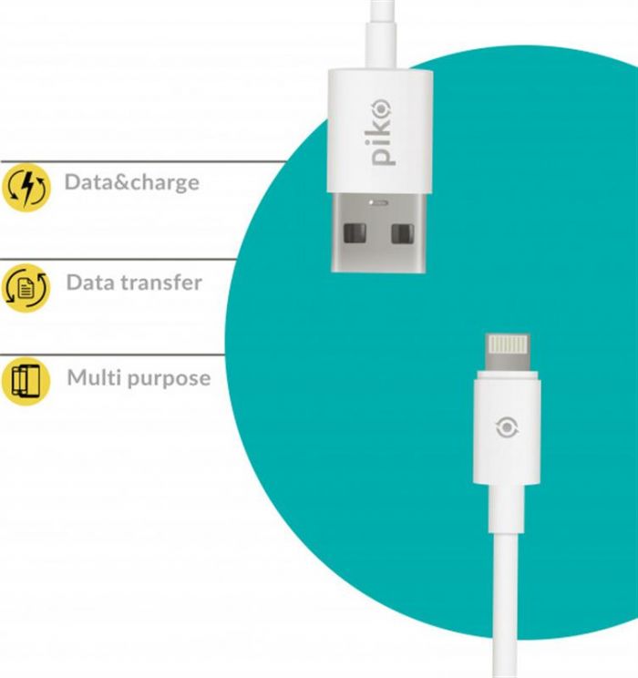 Кабель Piko CB-UL11 USB-Lightning 1.2м White (1283126496165)