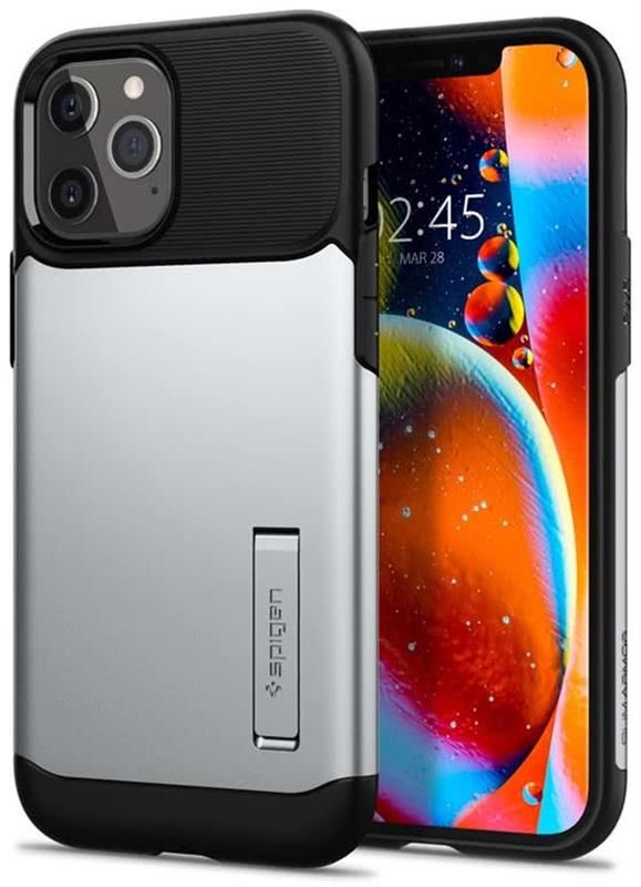 Чохол-накладка Spigen Slim Armor для Apple iPhone 12 Pro Max Satin Silver (ACS01482)
