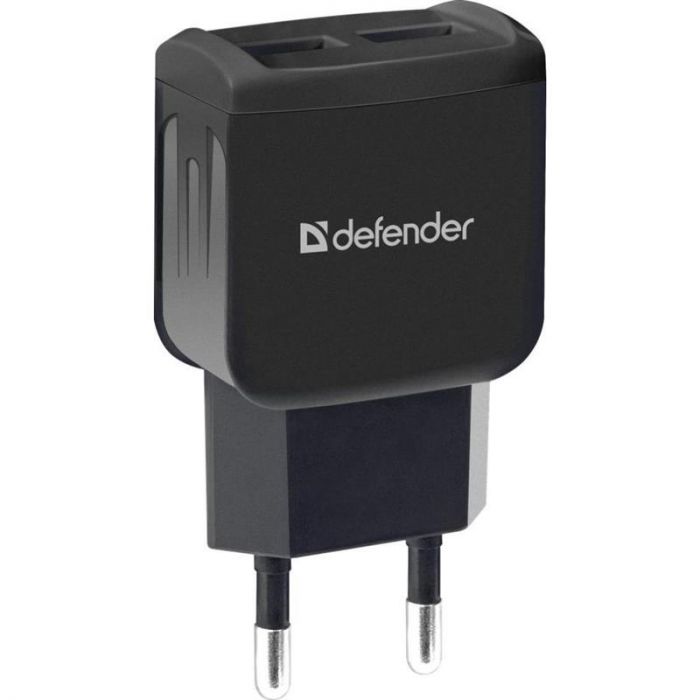 Мережевий зарядний пристрій Defender UPA-22 (2xUSB 2.1A) Black (83579)