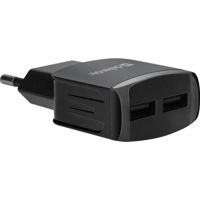 Мережевий зарядний пристрій Defender UPA-22 (2xUSB 2.1A) Black (83579)