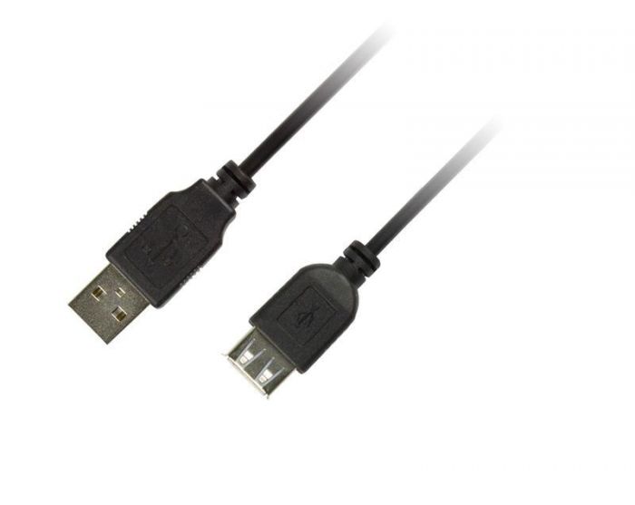Кабель Piko (1283126474118) USB 2.0 AM-AF, 3м, Black