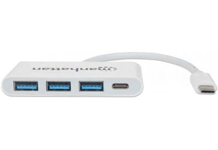 Концентратор USB Type-C Intracom Manhattan White (163552) 3хUSB3.0+1хUSB Type-C