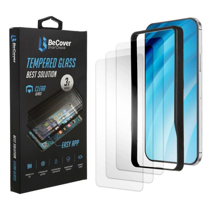 Захисне скло BeCover Premium Easy Installation для Samsung Galaxy M31s SM-M317 Clear 3шт (705477)