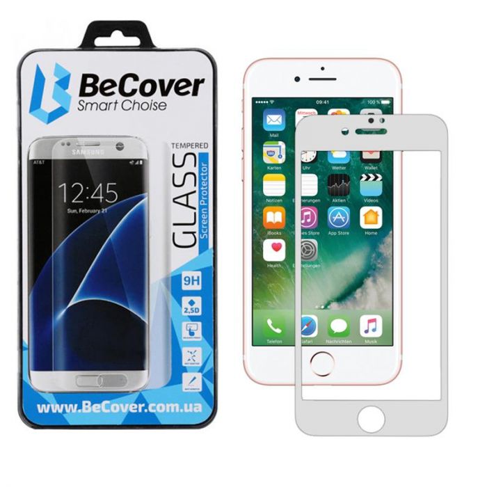 Захисне скло BeCover для Apple iPhone SE 2020/8/7 White (701041)