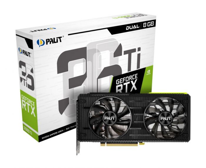 Відеокарта GF RTX 3060 Ti 8GB GDDR6 Dual Palit (NE6306T019P2-190AD)