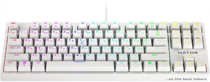 Клавіатура Hator Rockfall Evo TKL Optical Ukr (HTK-631) White USB