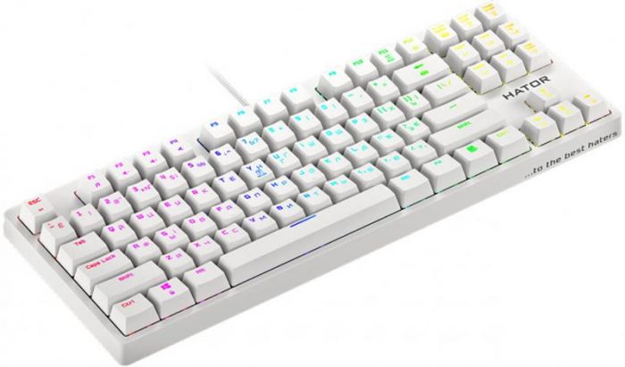 Клавіатура Hator Rockfall Evo TKL Optical Ukr (HTK-631) White USB