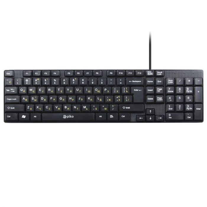 Клавіатура Piko KB-005 Ukr (1283126472459) Black USB