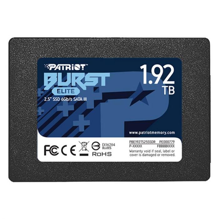 Накопитель SSD 1.92TB Patriot Burst Elite 2.5" SATAIII TLC (PBE192TS25SSDR)