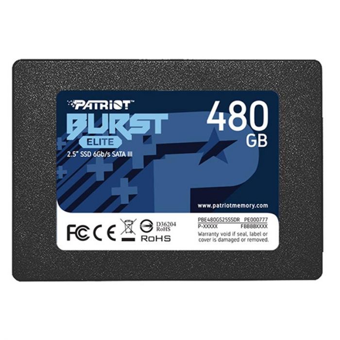 Накопитель SSD  480GB Patriot Burst Elite 2.5" SATAIII TLC (PBE480GS25SSDR)