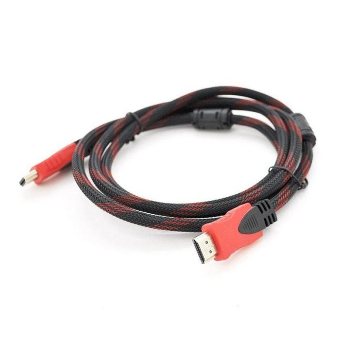 Кабель Merlion (YT-HDMI(M)/(M)NY/RD-5.0m/06022) HDMI-HDMI, 5м Black/Red, пакет
