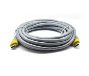 Кабель Merlion HDMI - HDMI V 2.0, (M/M), 20 м, Grey/Yellow (YT-HDMI(M)/(M)HSV2.0-20m/16189)