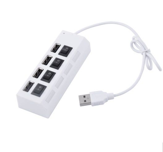 Концентратор USB2.0 Voltronic 4хUSB2.0 White (YT-HWS4HS-W/03961), Blister