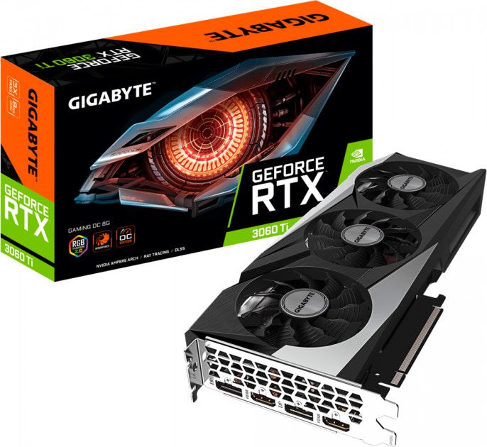 Відеокарта GF RTX 3060 Ti 8GB GDDR6 Gaming OC Gigabyte (GV-N306TGAMING OC-8GD 2.0) (LHR)