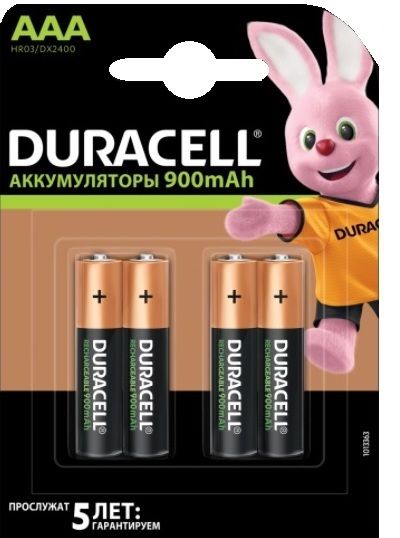 Акумулятор Duracell Recharge DX2400 LSD Ni-MH AAA/HR03 900 mAh BL 4шт