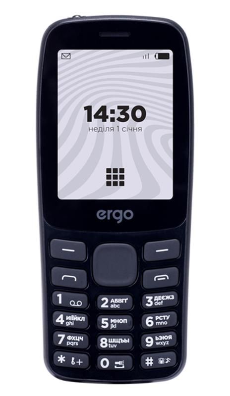 Мобiльний телефон Ergo B241 Basic Dual Sim Black