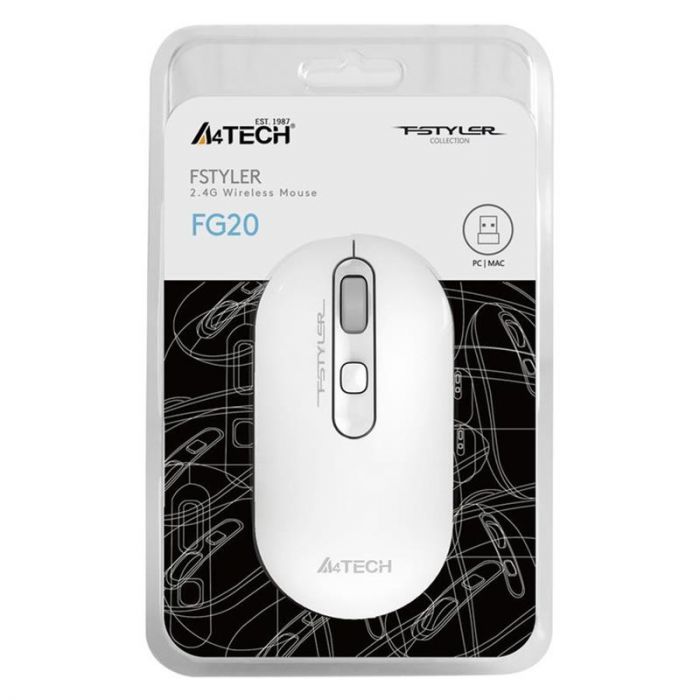 Мишка бездротова A4Tech FG20 White