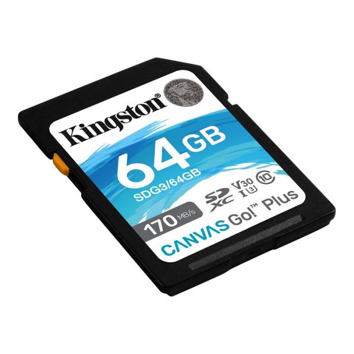 Карта пам`ятi SDXC 64GB UHS-I/U3 Class 10 Kingston Canvas Go! Plus R170/W70MB/s (SDG3/64GB)