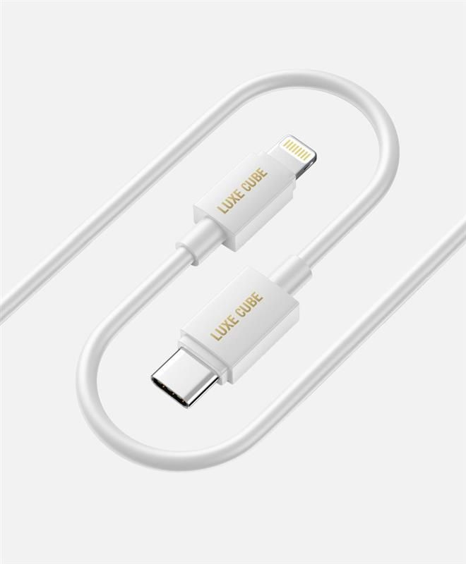 Кабель Luxe Cube USB Type C-Lightning, 3А, 1м, білий  (8886668686693)