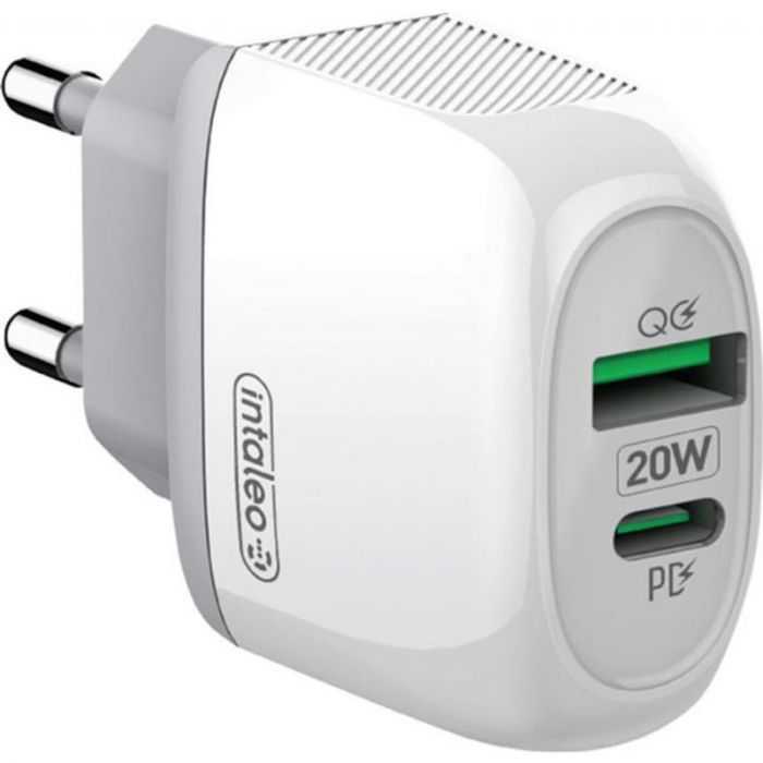 Мережевий зарядний пристрій Intaleo TCQ/PD220 20W (2USBx3A) White (1283126506581)