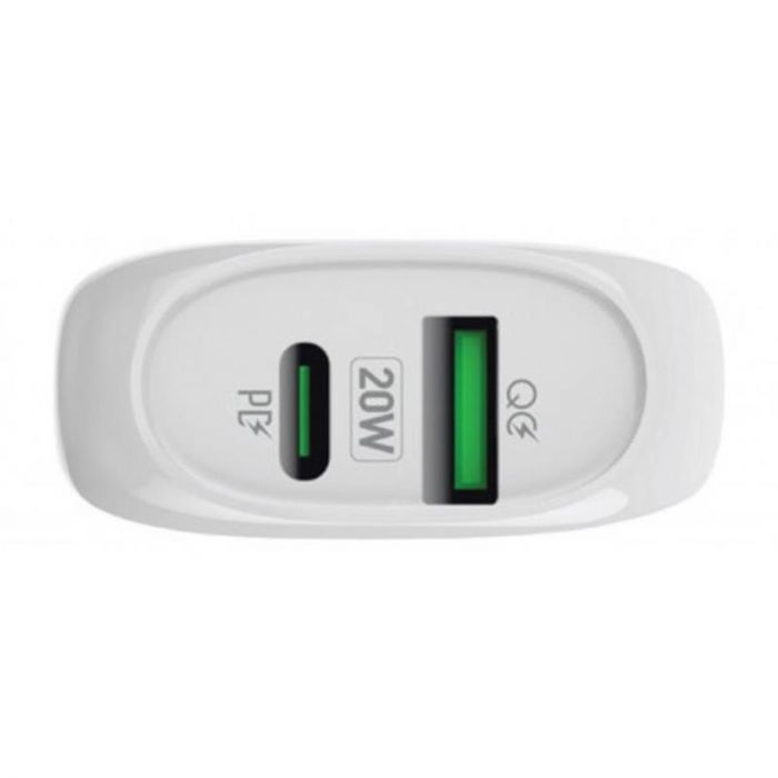 Мережевий зарядний пристрій Intaleo TCQ/PD220 20W (2USBx3A) White (1283126506581)