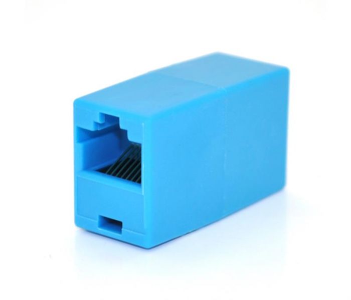 З`єднувач Merlion (2xRJ45-BLUE/11700) RJ45 патч-кордів мама/мама, блакитний