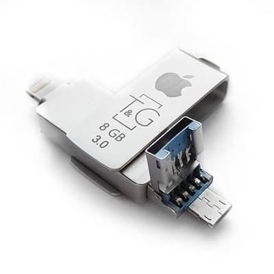 Флеш-накопичувач USB3.0 8GB Lightning T&G 004 Metal Series (TG004IOS-8G3)