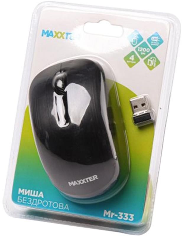 Мишка бездротова Maxxter Mr-333 Black USB