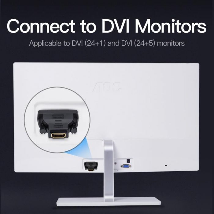 Адаптер Vention HDMI - DVI  Black (ECDB0)