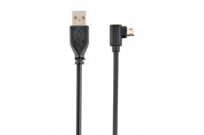 Кабель Cablexpert (CCB-USB2-AMmDM90-6) USB2.0(М) - microUSB(M), чорний, 1.8м